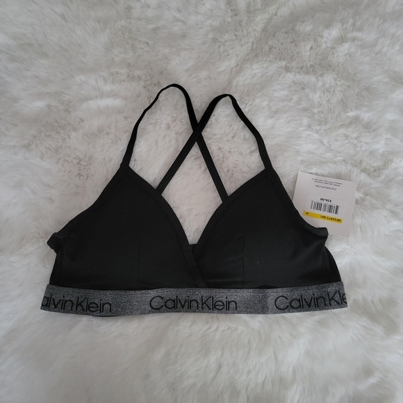 🩶CALVIN KLEIN BRAND NEW LIGHTLY LINED TRIANGLE BRALETTE SIZE M - Picture 1 of 4